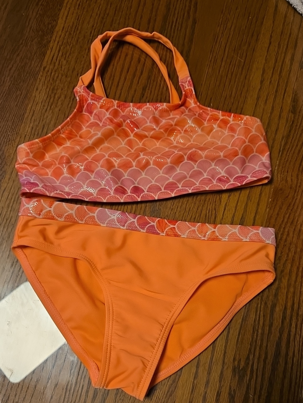 Wonder Nation Mermaid-Scale Two-Piece Swim Bikini